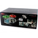 CARSDEMETAL.ES 1958 Volkswagen VW T1 Minibus Car Transporter + 2x F-125 Spider Green / Red 1:18 Schuco 0278