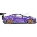 CARSDEMETAL.ES 2022 Nissan GT-R (R35) Liberty Walk Kit Type 2 "Purnezilla" Purple Metallic / Black 1:18 Solino S1805812