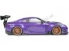 CARSDEMETAL.ES 2022 Nissan GT-R (R35) Liberty Walk Kit Type 2 "Purnezilla" Purple Metallic / Black 1:18 Solino S1805812