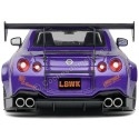 CARSDEMETAL.ES 2022 Nissan GT-R (R35) Liberty Walk Kit Type 2 "Purnezilla" Purple Metallic / Black 1:18 Solino S1805812