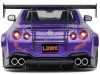 CARSDEMETAL.ES 2022 Nissan GT-R (R35) Liberty Walk Kit Type 2 "Purnezilla" Purple Metallic / Black 1:18 Solino S1805812