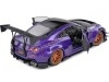 CARSDEMETAL.ES 2022 Nissan GT-R (R35) Liberty Walk Kit Type 2 "Purnezilla" Purple Metallic / Black 1:18 Solino S1805812