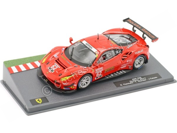 Cochesdemetal.es 2017 Ferrari 488 GT3 Nº62 Fisichella/Vilander/Calado 24h Daytona 1:43 Editorial Salvat ABFRT001