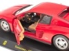 Cochesdemetal.es 1984 Ferrari Testarossa Rojo 1:24 Editorial Salvat AB24F008