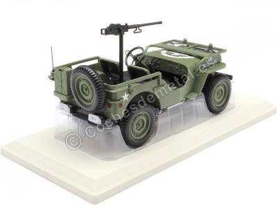 Cochesdemetal.es 1944 Jeep Armada Americana "Día-D Batalla de Normandía" Verde Militar 1:18 Norev 189016 2