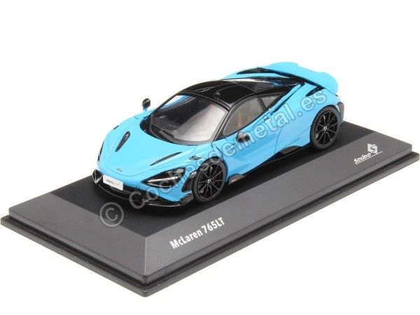 Cochesdemetal.es 2020 McLaren 765 LT V8-Biturbo Azul Curaçao 1:43 Solido S4311904