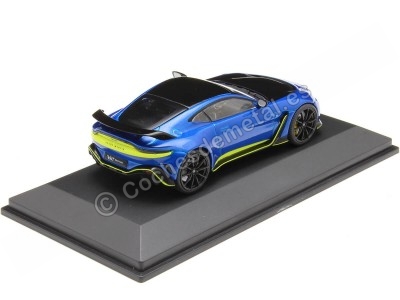 Cochesdemetal.es 2023 Aston Martin Vantage V12 Azul/Amarillo 1:43 Solido S4314103 2