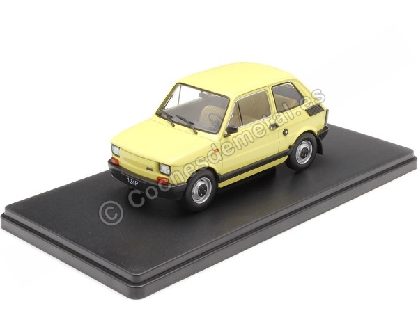 Cochesdemetal.es 1985 Fiat 126P Amarillo Claro 1:24 WhiteBox 124217