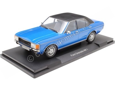 Cochesdemetal.es 1975 Ford Granada GL MKI Azul Metalizado/Negro 1:18 MC Group 18394