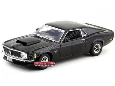 Cochesdemetal.es 1970 Ford Mustang Boss 429 Negro Cuervo 1:18 Motor Max 73154