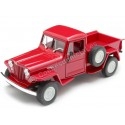 Cochesdemetal.es 1947 Jeep Willys Pickup Rojo 1:24 Welly 24116