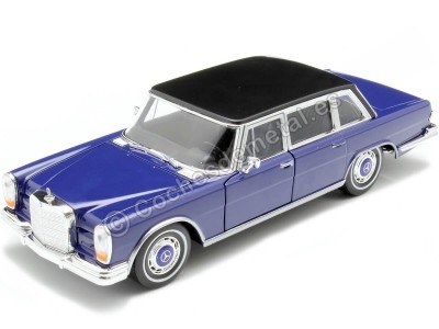 Cochesdemetal.es 1963 Mercedes-Benz 600 (W100) Azul/Negro 1:24 Welly 24121