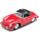 Cochesdemetal.es 1956 Porsche 356A Speedster 1600 Super Convertible Rojo 1:24 Welly 24106