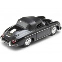 Cochesdemetal.es 1956 Porsche 356A Speedster 1600 Super Cabriolet Negro 1:24 Welly 24106