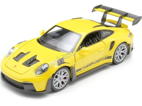 Cochesdemetal.es 2023 Porsche 911 (992) GT3 RS Amarillo 1:24 Welly 24122