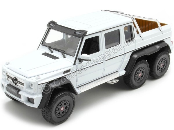 Cochesdemetal.es 2015 Mercedes-Benz G 63 AMG 6x6 Blanco 1:24 Welly 24061