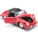 Cochesdemetal.es 1956 Porsche 356A Speedster 1600 Super Convertible Rojo 1:24 Welly 24106