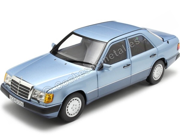 Cochesdemetal.es 1990 Mercedes-Benz 230 E (W124) Azul Claro Metalizado 1:18 Norev 183945