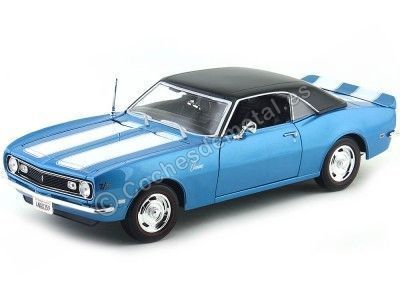 Cochesdemetal.es 1968 Chevrolet Camaro Z-28 Coupe Azul 1:18 Maisto 31685