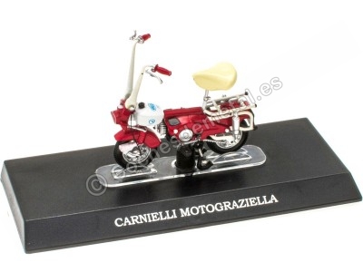 Cochesdemetal.es 1973 Carnielli Motograziella Rojo/Blanco "Passione Motorini" 1:18 Editorial Salvat MOTO22 2