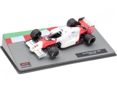 Cochesdemetal.es 1985 McLaren MP4/2B Alain Prost Campeón del Mundo 1:43 Editorial Salvat ABF1M051A