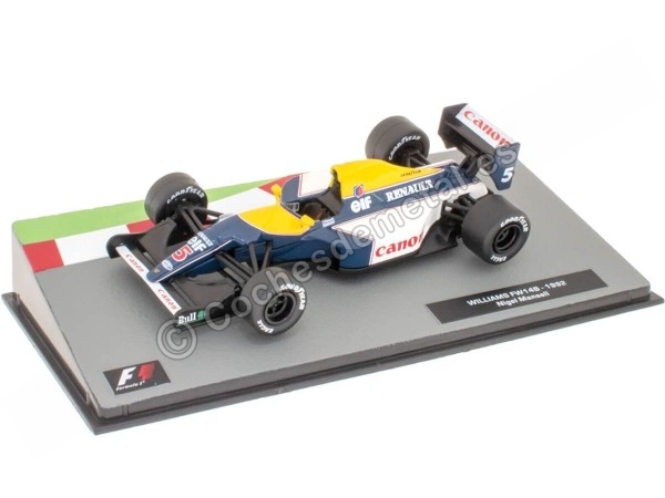 Cochesdemetal.es 1992 Williams FW14B Nº5 Nigel Mansell Campeón del Mundo 1:43 Editorial Salvat ABF1M012A