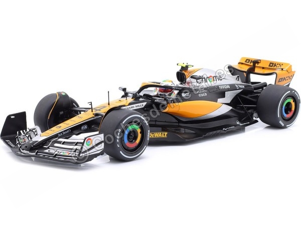 Cochesdemetal.es 2023 McLaren MCL60 Nº4 Lando Norris GP F1 Gran Bretaña 1:18 Solido S1811201