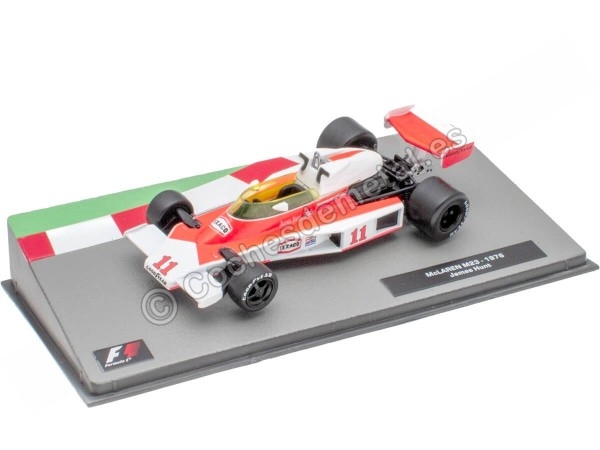 Cochesdemetal.es 1976 McLaren M23 Nº11 James Hunt Ganador GP F1 España y Campeón del Mundo 1:43 Editorial Salvat ABF1M026A