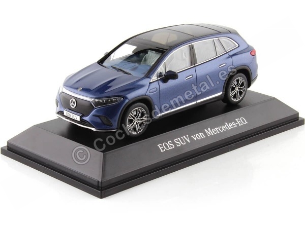 Cochesdemetal.es 2022 Mercedes-Benz EQS SUV (X296) Electric Art Line Azul Sodalite 1:43 Dealer Edition B66960588