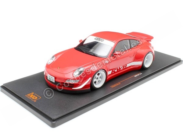 Cochesdemetal.es 2023 Porsche 911 (997) RWB Rauh-Welt Rojo/Blanco 1:18 IXO Models 18CMC168.22