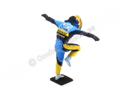 Cochesdemetal.es 2006 Figura Fernando Alonso "Pose de la Grulla" Renault R26 Ganador GP Suzuka 1:43 Cartrix CT082 2