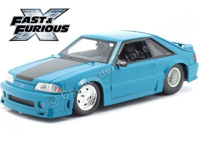 Cochesdemetal.es 1989 Ford Mustang GT Fast & Furious "Fast X" Azul/Negro 1:24 Jada Toys 34922 253203098