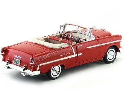 1955 Chevrolet Bel Air Convertible Rojo 1:18 Motor Max 73184 Cochesdemetal.es 2