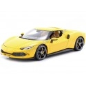 Cochesdemetal.es 2021 Ferrari 296 GTB Hybrid 830HP V6 Amarillo 1:18 Bburago 16018