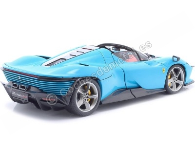 Cochesdemetal.es 2022 Ferrari Daytona SP3 Baby Blue 1:18 Bburago Signature Series 16912 2