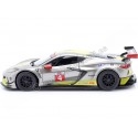 Cochesdemetal.es 2020 Chevrolet Corvette C8.R 6.2L V8 Nº4 Presentation Car Plateado/Amarillo 1:24 Bburago 18-28024