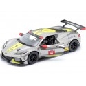 Cochesdemetal.es 2020 Chevrolet Corvette C8.R 6.2L V8 Nº4 Presentation Car Plateado/Amarillo 1:24 Bburago 18-28024