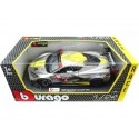 Cochesdemetal.es 2020 Chevrolet Corvette C8.R 6.2L V8 Nº4 Presentation Car Plateado/Amarillo 1:24 Bburago 18-28024