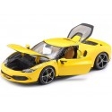 Cochesdemetal.es 2021 Ferrari 296 GTB Hybrid 830HP V6 Amarillo 1:18 Bburago 16018