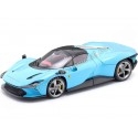 Cochesdemetal.es 2022 Ferrari Daytona SP3 Baby Blue 1:18 Bburago Signature Series 16912