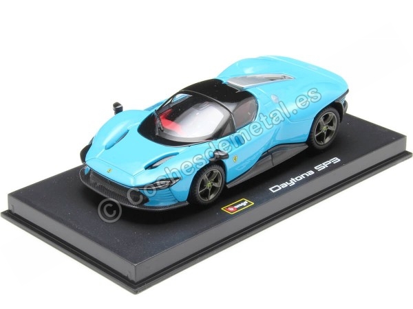 Cochesdemetal.es 2022 Ferrari Daytona SP3 Cerrado Baby Blue 1:43 Bburago Signature Series 18-36914