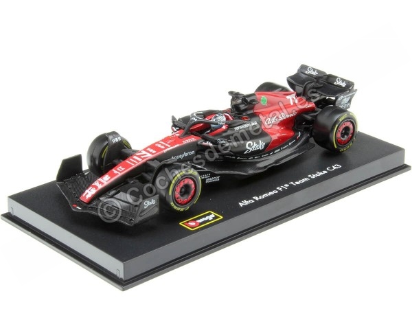 Cochesdemetal.es 2023 Alfa Romeo F1 C43 Nº77 Valteri Bottas 1:43 Bburago Signature Series 38086BO