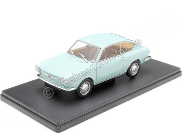 Cochesdemetal.es 1965 Fiat 850 Coupe (Seat 850 Coupe) Azul "Coches Inolvidables" 1:24 Editorial Salvat ES33