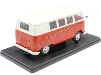 Cochesdemetal.es 1962 Volkswagen Kombi T1 Rojo Blanco "Coches Inolvidables" 1:24 Editorial Salvat ES52 2