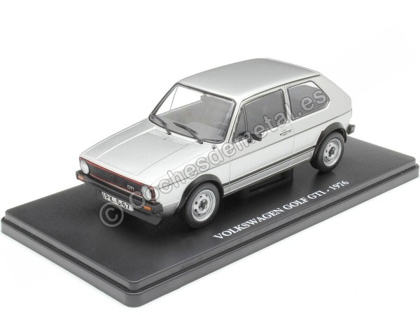 Cochesdemetal.es 1976 Volkswagen Golf GTI Plateado "Coches Inolvidables" 1:24 Editorial Salvat ES54