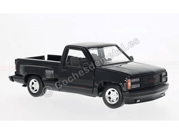 Cochesdemetal.es 1992 GMC Sierra GT Pickup Negro 1:24 Motor Max 73204