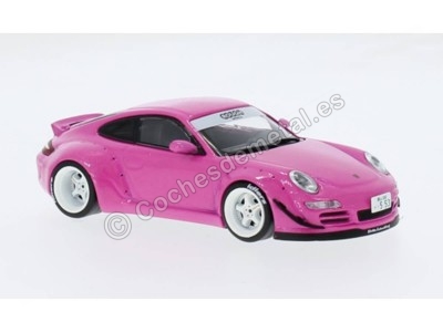 Cochesdemetal.es 2023 Porsche 911 (997) RWB Rauh-Welt Rosa Metalizado 1:43 IXO Models MOC338.22