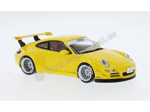 Cochesdemetal.es 2023 Porsche 911 (997) Notting Hill RWB Rauh-Welt Amarillo 1:43 IXO Models MOC339.22