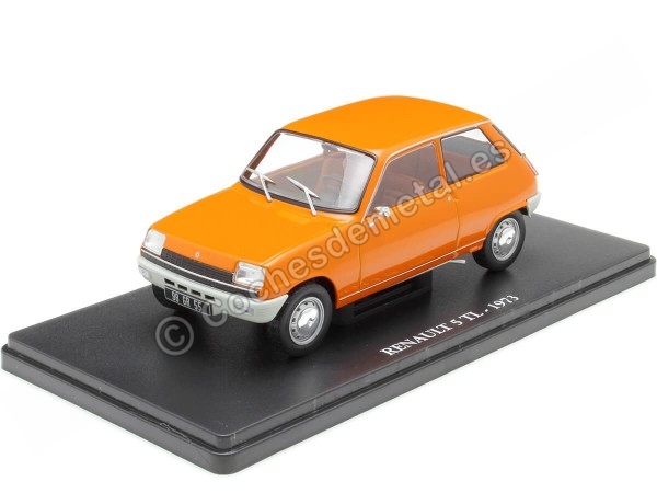 Cochesdemetal.es 1973 Renault 5 R5 Naranja "Coches Inolvidables" 1:24 Editorial Salvat ES48