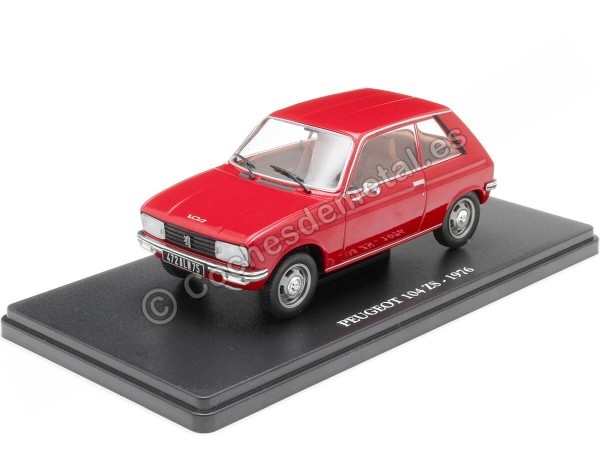 Cochesdemetal.es 1976 Peugeot 104 ZS Rojo "Coches Inolvidables" 1:24 Editorial Salvat ES42